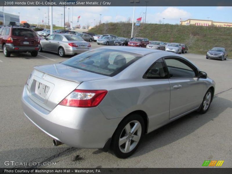 Alabaster Silver Metallic / Gray 2008 Honda Civic EX-L Coupe