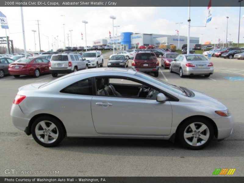Alabaster Silver Metallic / Gray 2008 Honda Civic EX-L Coupe