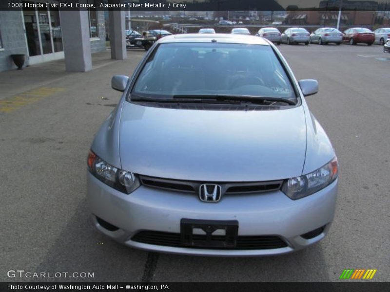 Alabaster Silver Metallic / Gray 2008 Honda Civic EX-L Coupe