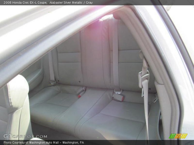 Alabaster Silver Metallic / Gray 2008 Honda Civic EX-L Coupe