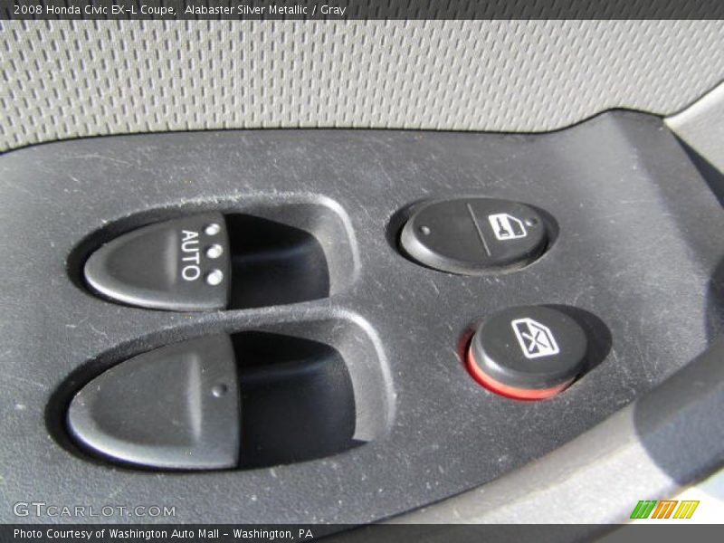 Alabaster Silver Metallic / Gray 2008 Honda Civic EX-L Coupe