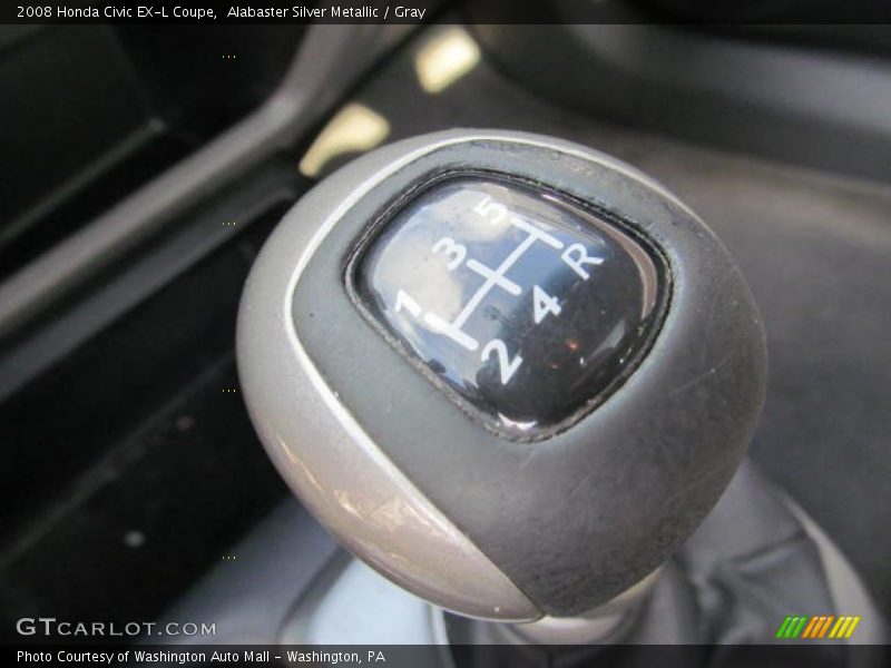 Alabaster Silver Metallic / Gray 2008 Honda Civic EX-L Coupe