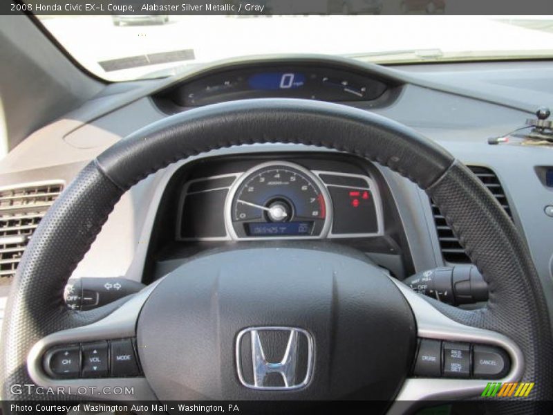 Alabaster Silver Metallic / Gray 2008 Honda Civic EX-L Coupe