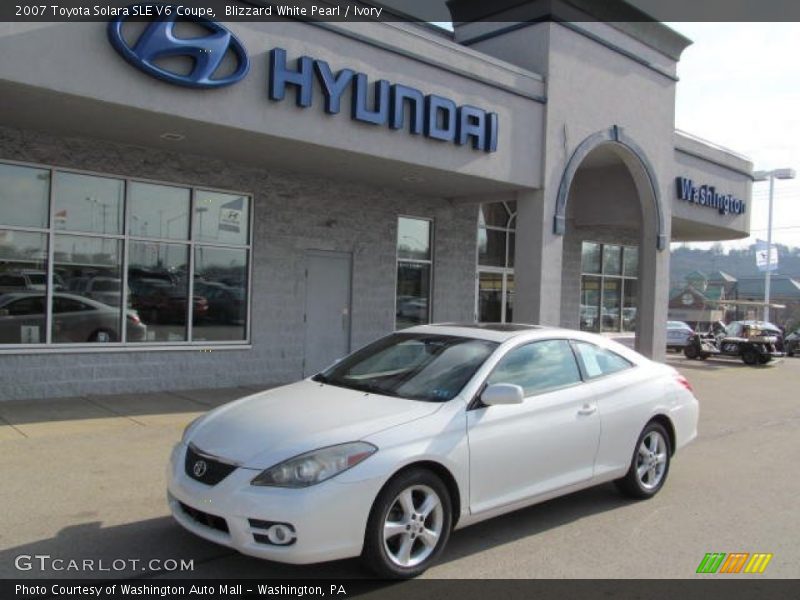 Blizzard White Pearl / Ivory 2007 Toyota Solara SLE V6 Coupe