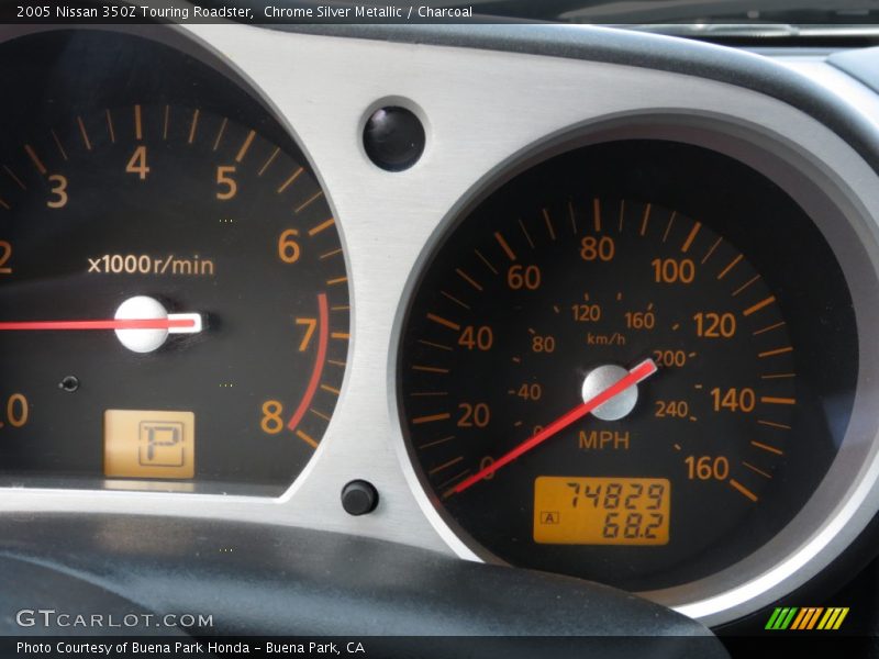Chrome Silver Metallic / Charcoal 2005 Nissan 350Z Touring Roadster