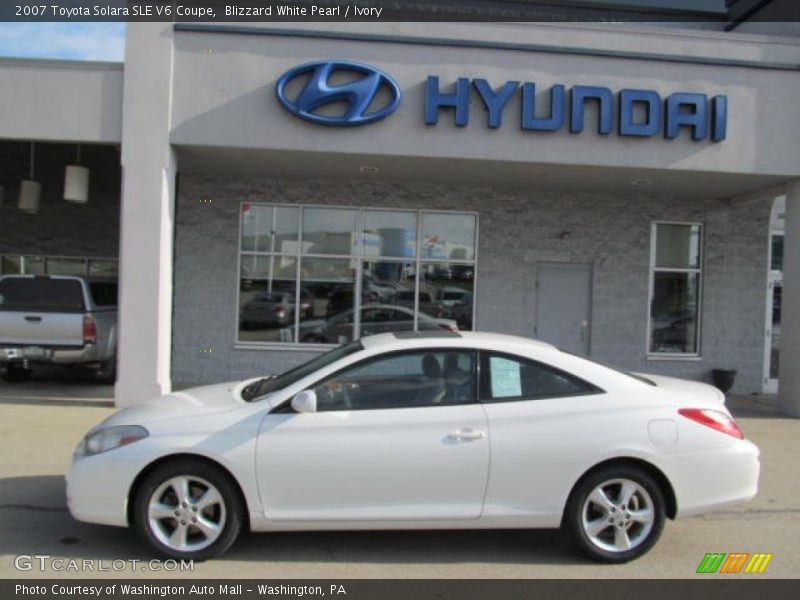 Blizzard White Pearl / Ivory 2007 Toyota Solara SLE V6 Coupe