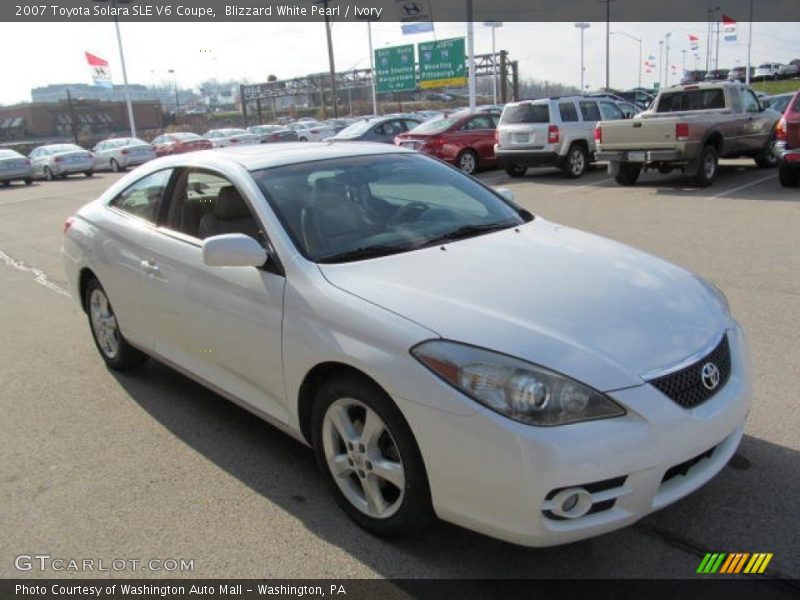 Blizzard White Pearl / Ivory 2007 Toyota Solara SLE V6 Coupe