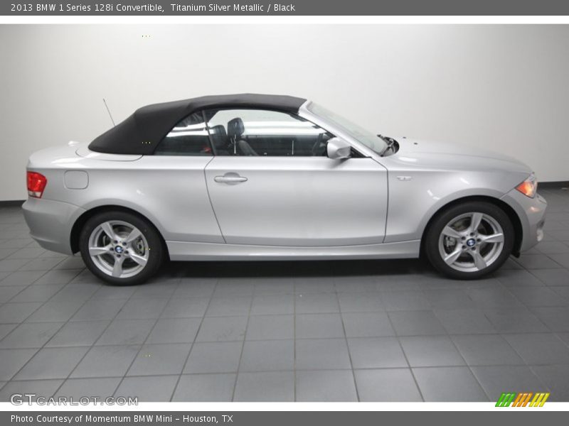 Titanium Silver Metallic / Black 2013 BMW 1 Series 128i Convertible