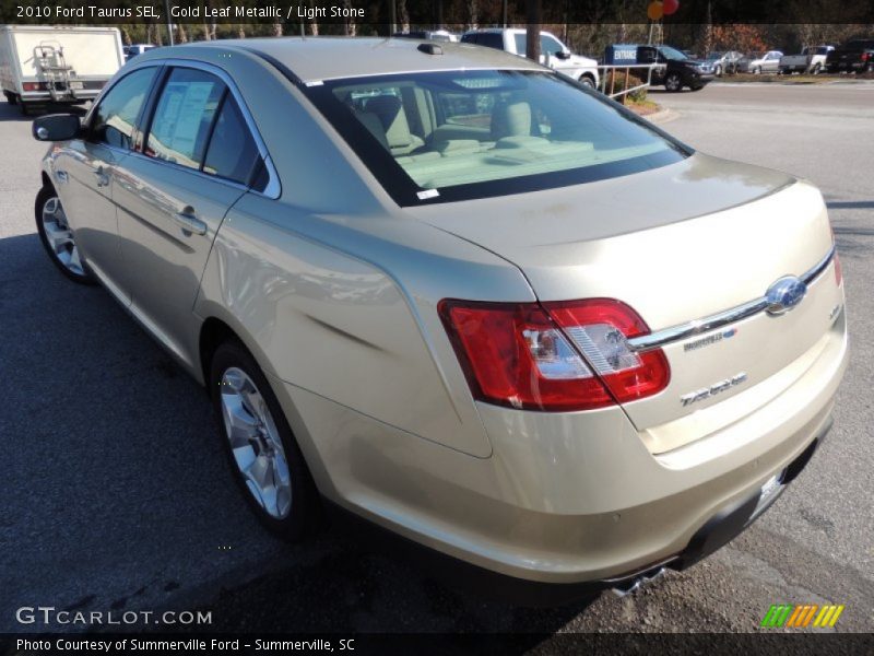Gold Leaf Metallic / Light Stone 2010 Ford Taurus SEL