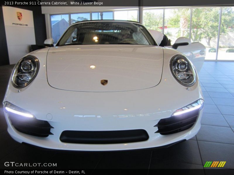 White / Luxor Beige 2013 Porsche 911 Carrera Cabriolet