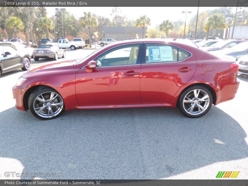 Matador Red Mica / Ecru 2009 Lexus IS 250