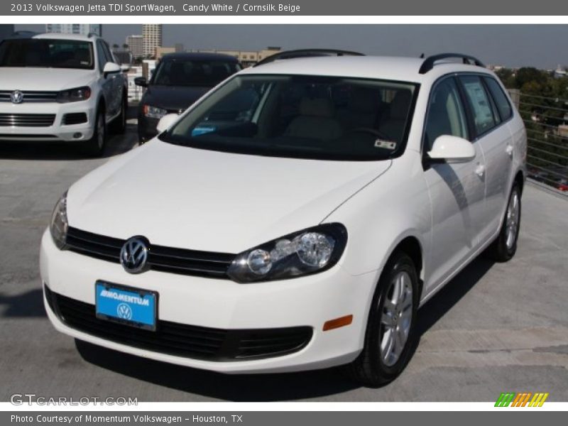 Candy White / Cornsilk Beige 2013 Volkswagen Jetta TDI SportWagen