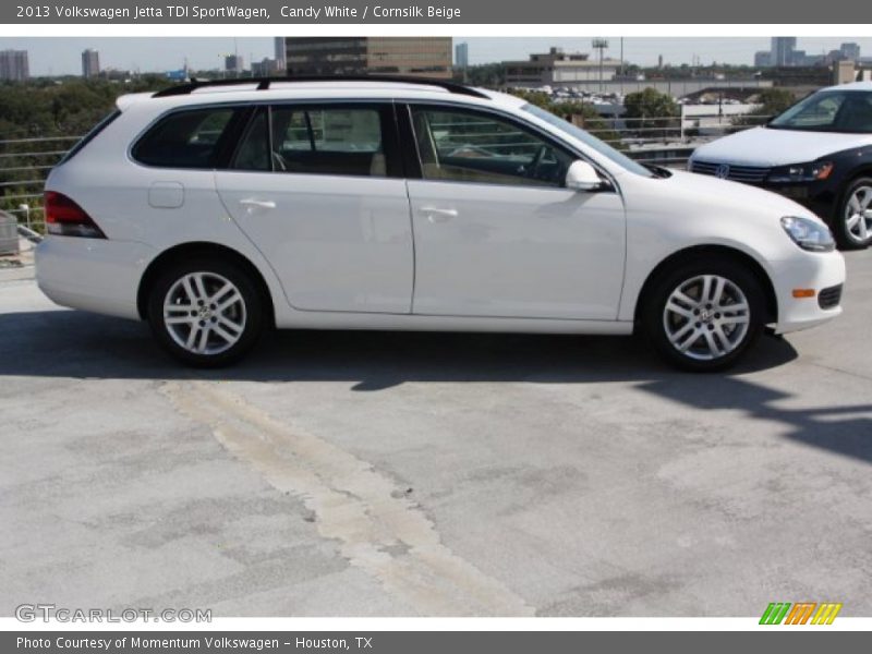 Candy White / Cornsilk Beige 2013 Volkswagen Jetta TDI SportWagen