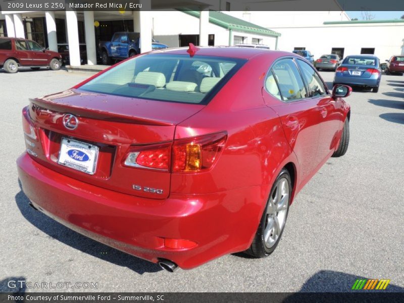 Matador Red Mica / Ecru 2009 Lexus IS 250