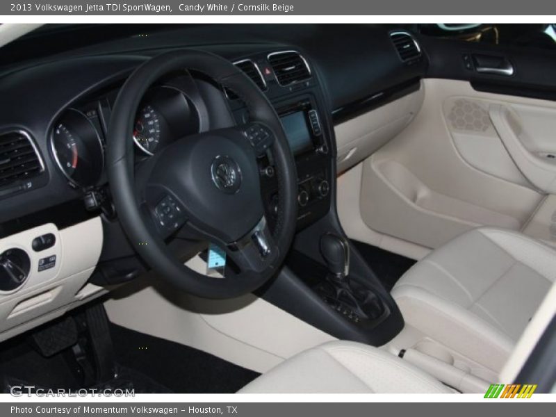 Candy White / Cornsilk Beige 2013 Volkswagen Jetta TDI SportWagen