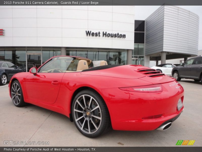 Guards Red / Luxor Beige 2013 Porsche 911 Carrera Cabriolet