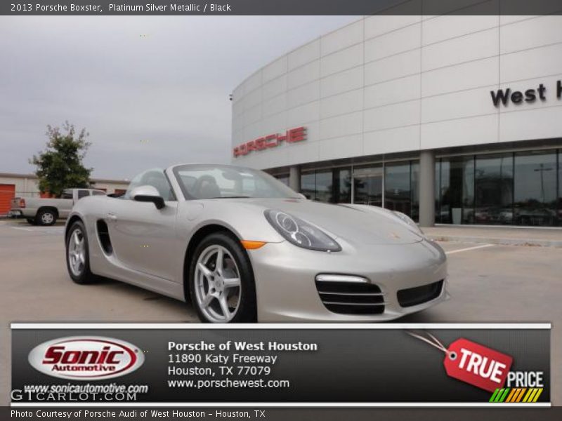 Platinum Silver Metallic / Black 2013 Porsche Boxster