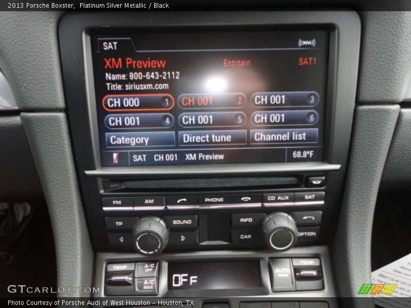 Controls of 2013 Boxster 
