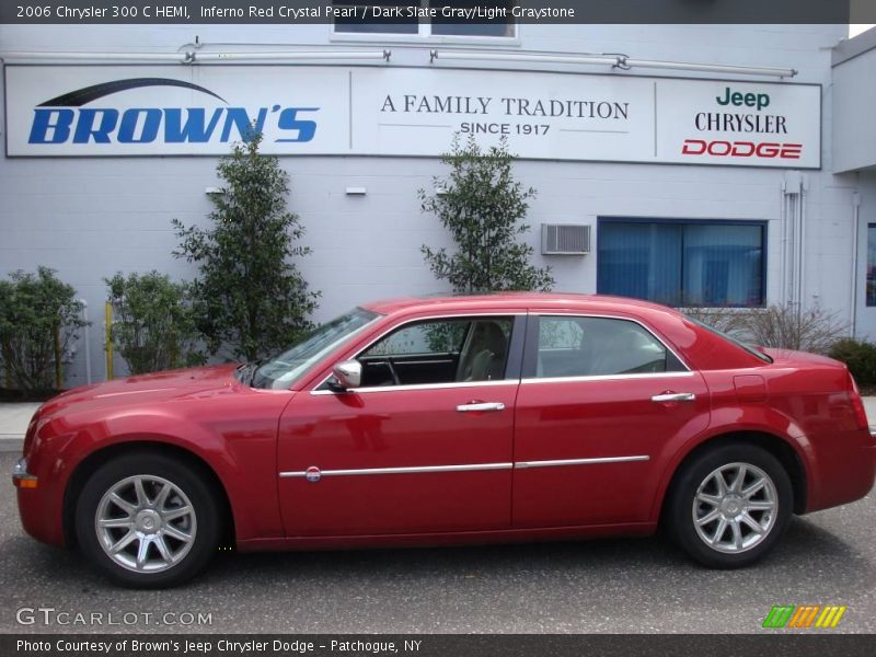 Inferno Red Crystal Pearl / Dark Slate Gray/Light Graystone 2006 Chrysler 300 C HEMI