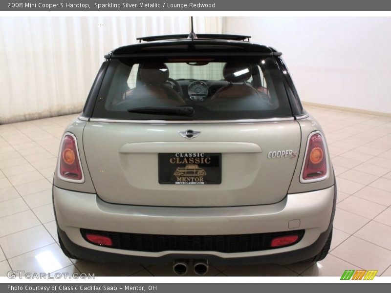 Sparkling Silver Metallic / Lounge Redwood 2008 Mini Cooper S Hardtop