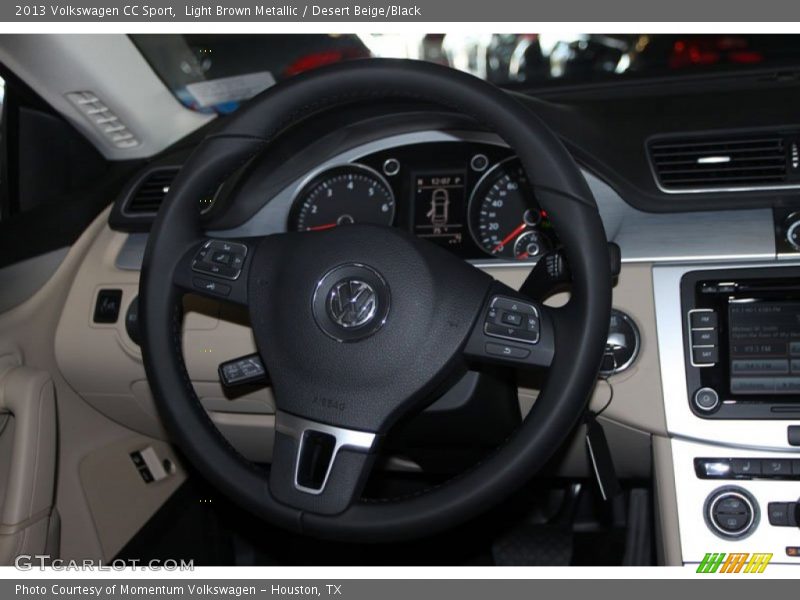 Light Brown Metallic / Desert Beige/Black 2013 Volkswagen CC Sport