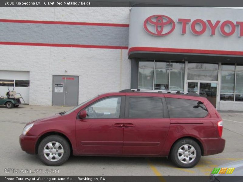 Claret Red Metallic / Beige 2008 Kia Sedona LX