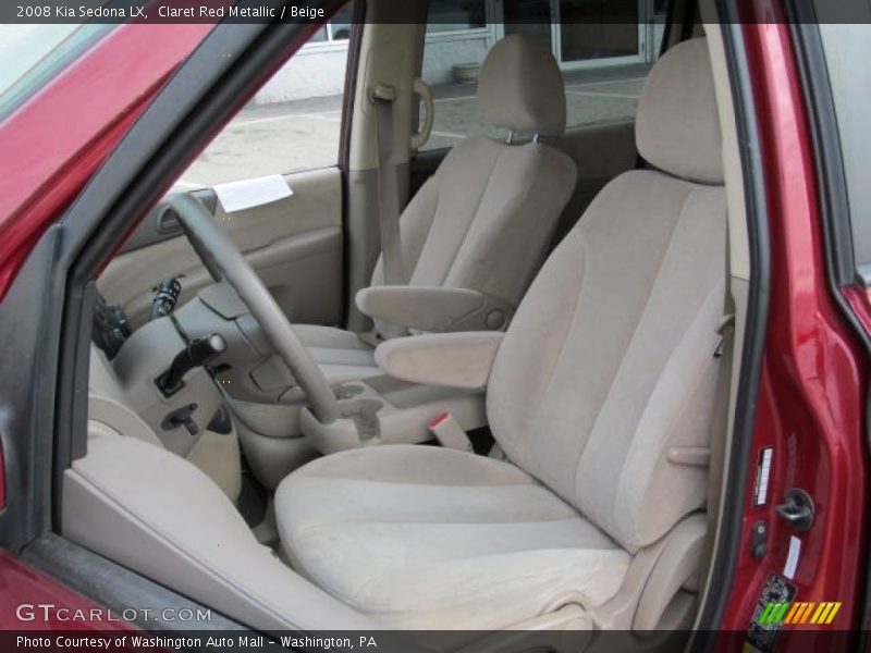 Front Seat of 2008 Sedona LX