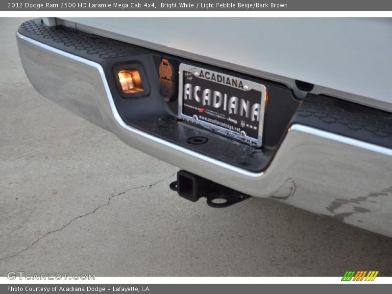 Bright White / Light Pebble Beige/Bark Brown 2012 Dodge Ram 2500 HD Laramie Mega Cab 4x4
