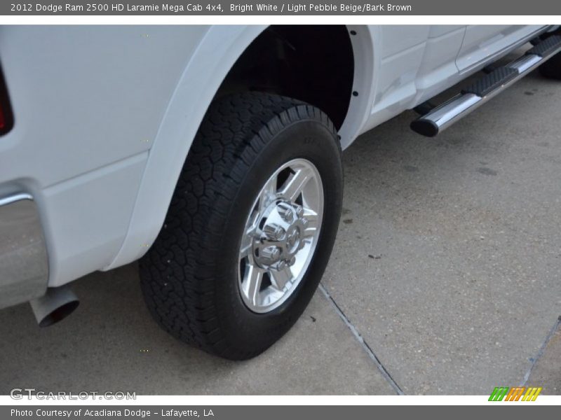 Bright White / Light Pebble Beige/Bark Brown 2012 Dodge Ram 2500 HD Laramie Mega Cab 4x4