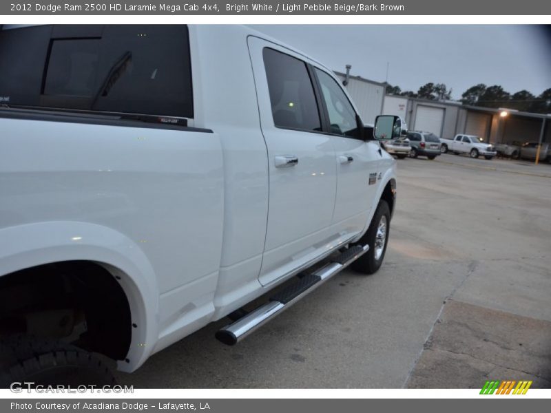 Bright White / Light Pebble Beige/Bark Brown 2012 Dodge Ram 2500 HD Laramie Mega Cab 4x4