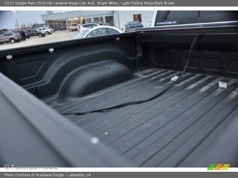 Bright White / Light Pebble Beige/Bark Brown 2012 Dodge Ram 2500 HD Laramie Mega Cab 4x4