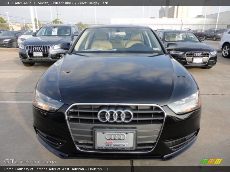 Brilliant Black / Velvet Beige/Black 2013 Audi A4 2.0T Sedan