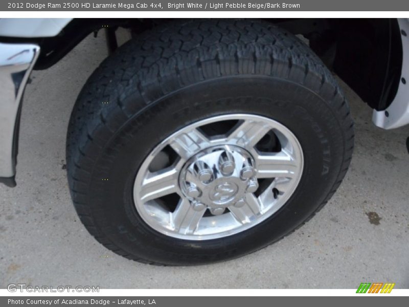 Bright White / Light Pebble Beige/Bark Brown 2012 Dodge Ram 2500 HD Laramie Mega Cab 4x4