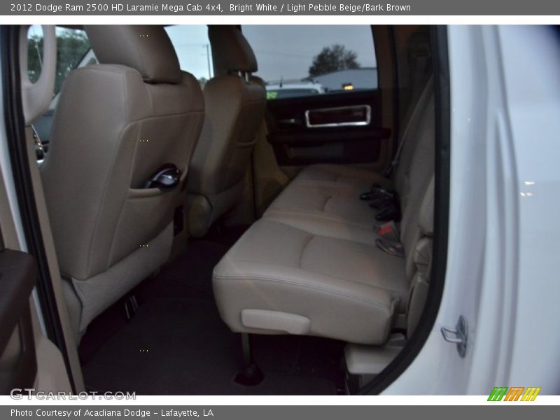 Bright White / Light Pebble Beige/Bark Brown 2012 Dodge Ram 2500 HD Laramie Mega Cab 4x4