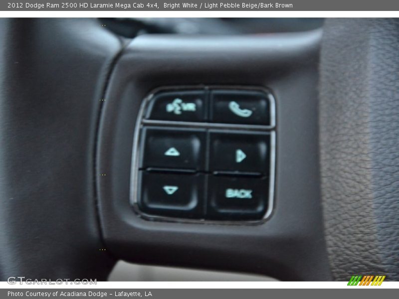 Bright White / Light Pebble Beige/Bark Brown 2012 Dodge Ram 2500 HD Laramie Mega Cab 4x4