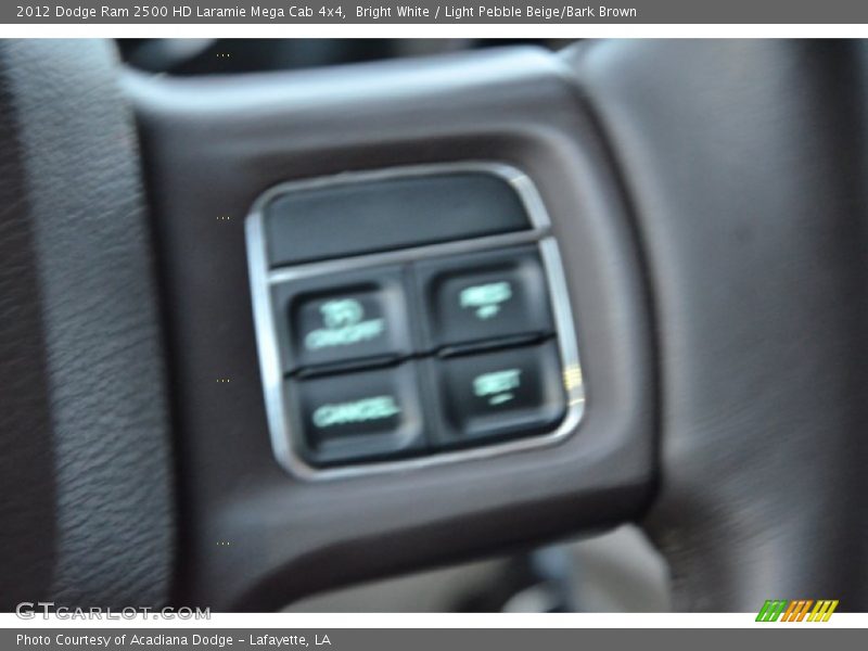 Bright White / Light Pebble Beige/Bark Brown 2012 Dodge Ram 2500 HD Laramie Mega Cab 4x4