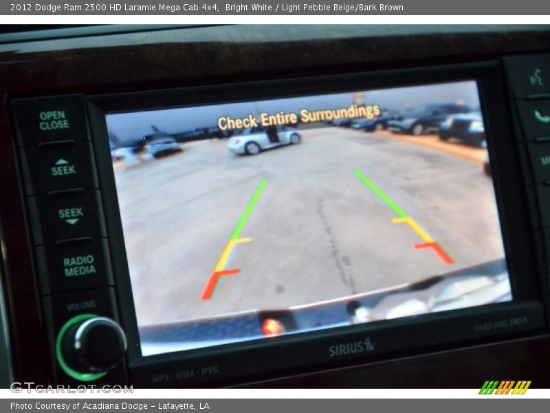 Bright White / Light Pebble Beige/Bark Brown 2012 Dodge Ram 2500 HD Laramie Mega Cab 4x4