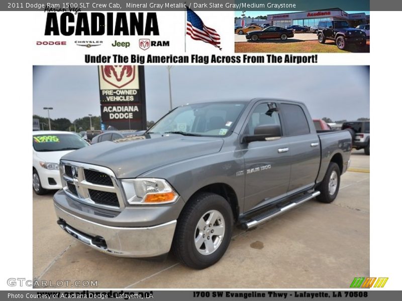 Mineral Gray Metallic / Dark Slate Gray/Medium Graystone 2011 Dodge Ram 1500 SLT Crew Cab
