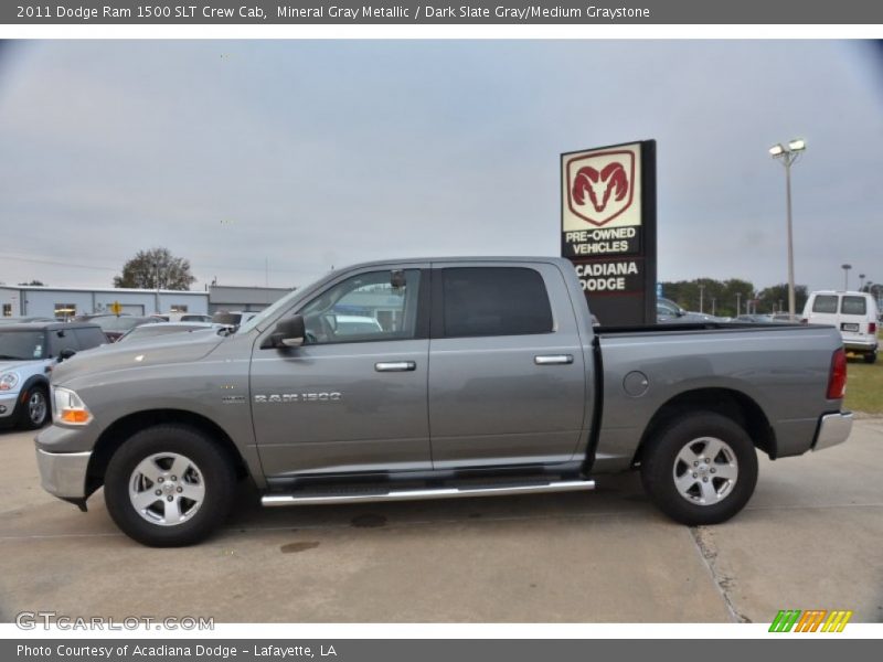 Mineral Gray Metallic / Dark Slate Gray/Medium Graystone 2011 Dodge Ram 1500 SLT Crew Cab