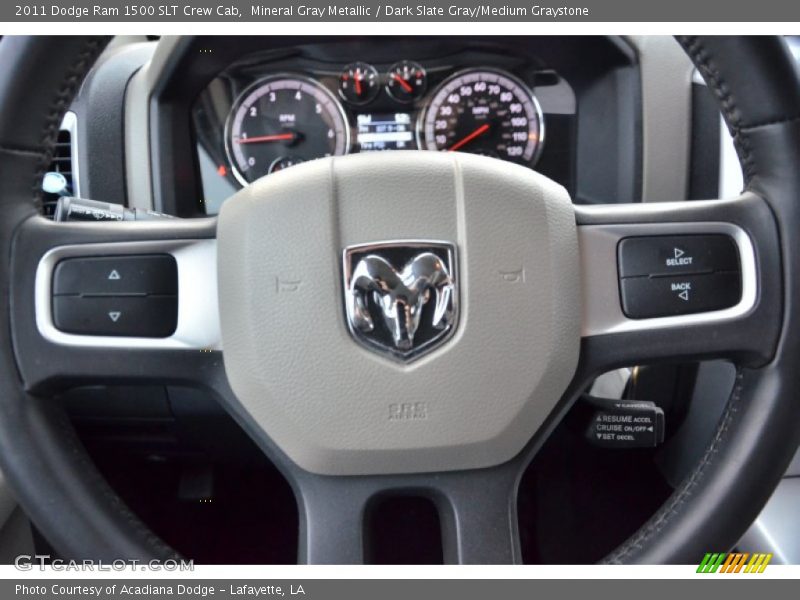Mineral Gray Metallic / Dark Slate Gray/Medium Graystone 2011 Dodge Ram 1500 SLT Crew Cab