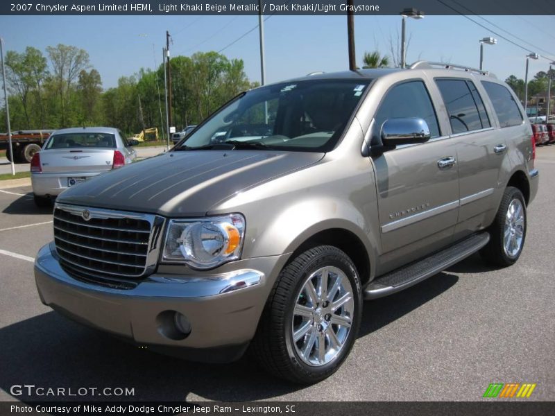 Light Khaki Beige Metallic / Dark Khaki/Light Graystone 2007 Chrysler Aspen Limited HEMI