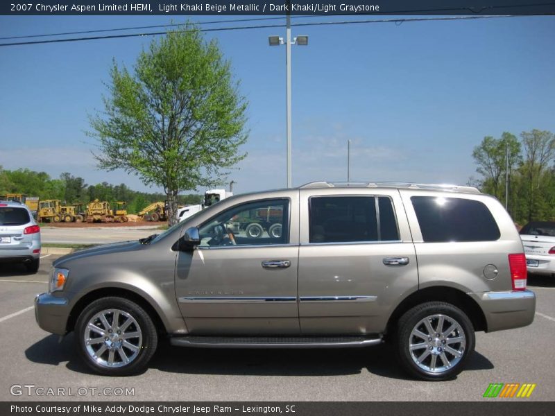 Light Khaki Beige Metallic / Dark Khaki/Light Graystone 2007 Chrysler Aspen Limited HEMI