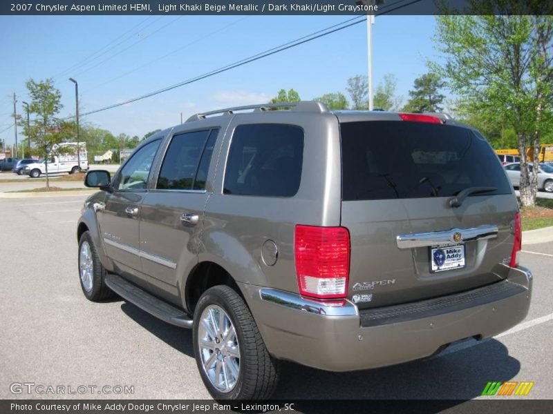Light Khaki Beige Metallic / Dark Khaki/Light Graystone 2007 Chrysler Aspen Limited HEMI