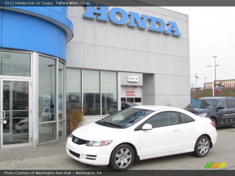 Taffeta White / Gray 2011 Honda Civic LX Coupe