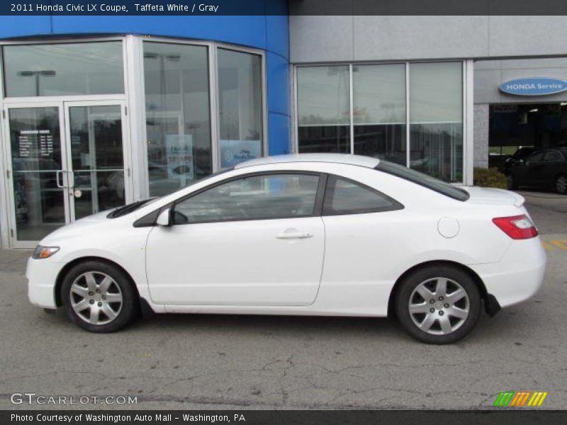 Taffeta White / Gray 2011 Honda Civic LX Coupe