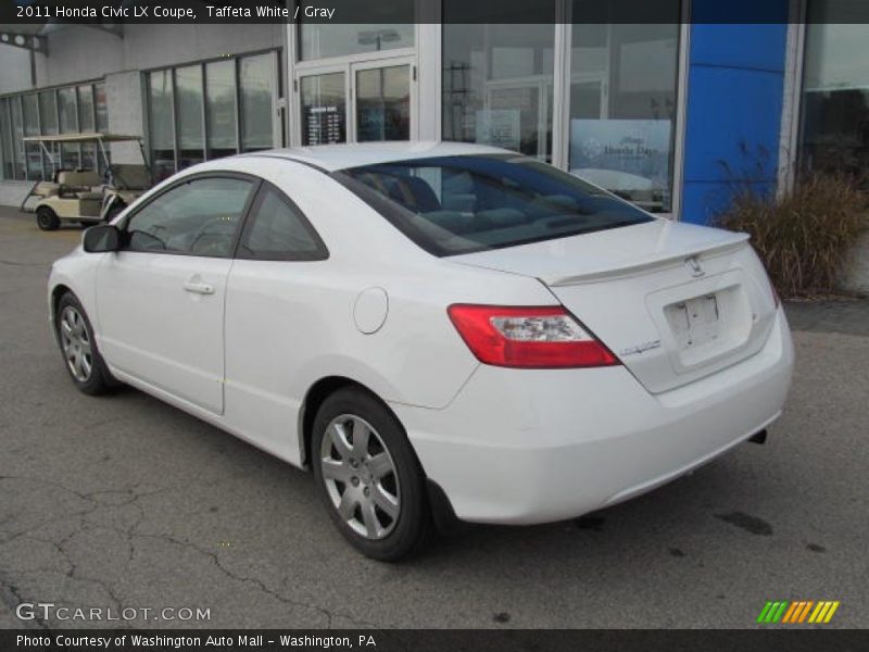 Taffeta White / Gray 2011 Honda Civic LX Coupe