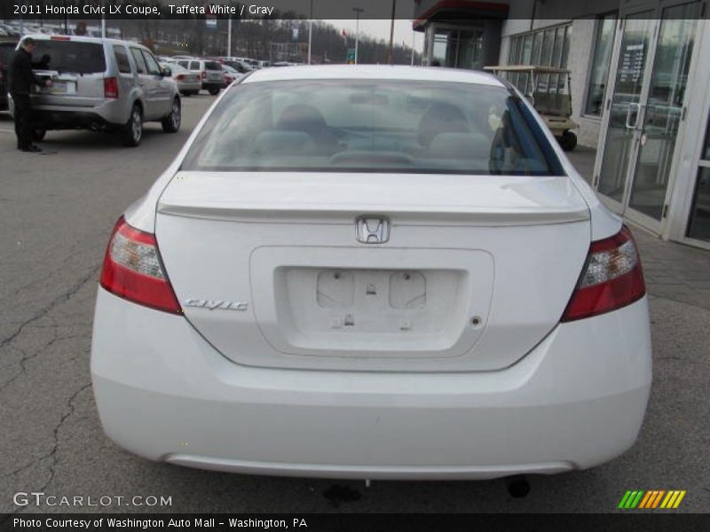 Taffeta White / Gray 2011 Honda Civic LX Coupe