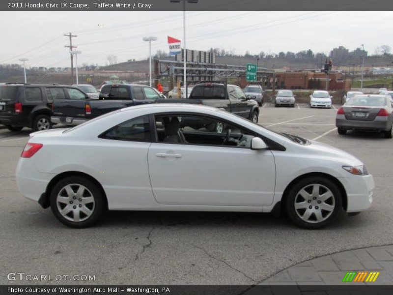 Taffeta White / Gray 2011 Honda Civic LX Coupe