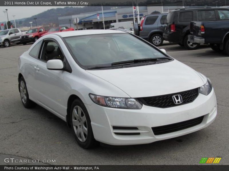Taffeta White / Gray 2011 Honda Civic LX Coupe