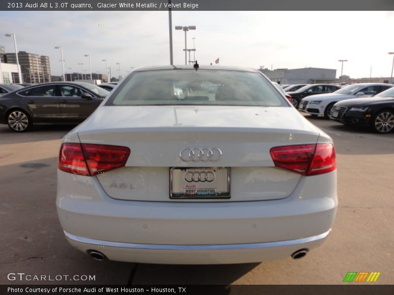 Glacier White Metallic / Velvet Beige 2013 Audi A8 L 3.0T quattro